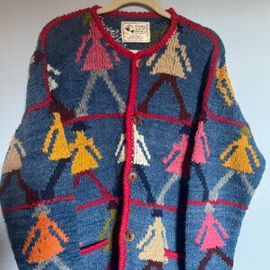 Oversized Fit Wool Cardigan